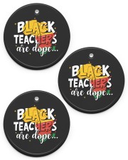 Black Teacher Are Dope Circle Ornament (Porcelain) tile