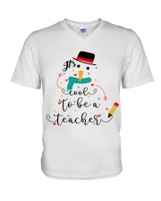 IT'S COOL TO BE A TEACHER V-Neck T-Shirt thumbnail
