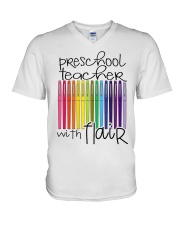 PRESCHOOL TEACHER WITH FLAIR V-Neck T-Shirt thumbnail