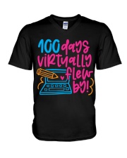 100 DAYS VIRTUALLY FLEW BY V-Neck T-Shirt tile