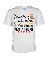 TEACHERS STAY AT HOME V-Neck T-Shirt thumbnail