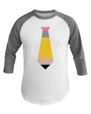 TEACHER TIE - PENCIL DESIGN Baseball Tee tile