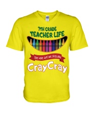 7TH GRADE TEACHER V-Neck T-Shirt tile