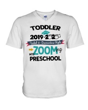 TODDLER ZOOMING INTO PRESCHOOL V-Neck T-Shirt tile