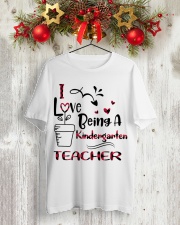 KINDERGARTEN TEACHER Classic T-Shirt lifestyle-holiday-crewneck-front-2