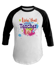 LIVING LIKE PRE-K TEACHER Baseball Tee thumbnail
