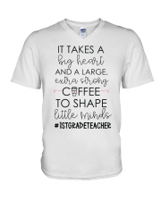 1ST GRADE TEACHER V-Neck T-Shirt tile