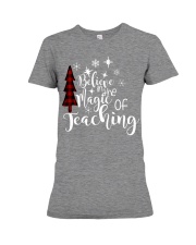 BELIEVE IN THE MAGIC OF TEACHING Premium Fit Ladies Tee tile