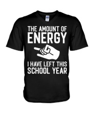 THE AMOUNT OF ENERGY I HAVE LEFT V-Neck T-Shirt tile