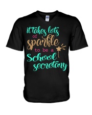 SCHOOL SECRETARY SPARKLE V-Neck T-Shirt thumbnail