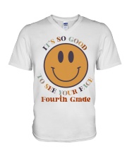 4TH GRADE V-Neck T-Shirt tile
