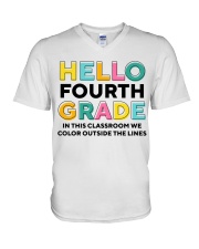 4TH GRADE V-Neck T-Shirt tile