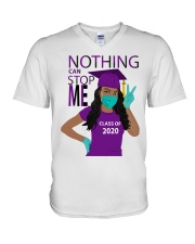 PURPLE - NOTHING CAN STOP ME V-Neck T-Shirt tile