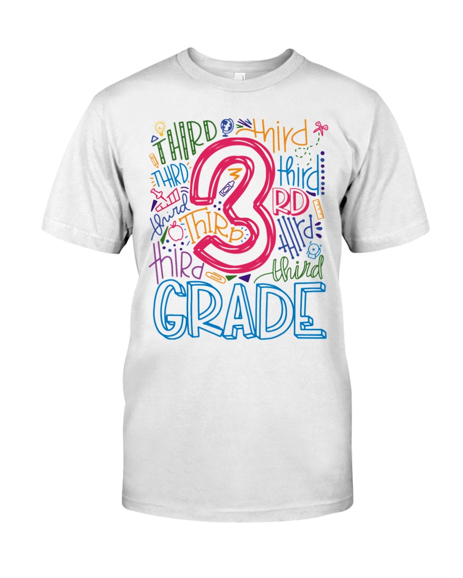 THIRD GRADE TYPOGRAPHIC Classic T-Shirt