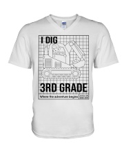 3RD GRADE V-Neck T-Shirt tile