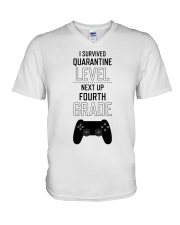 4TH GRADE V-Neck T-Shirt tile