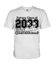 PRE-K FUTURE CLASS OF 2033 V-Neck T-Shirt tile