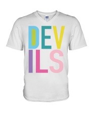DEVILS V-Neck T-Shirt tile