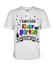 KINDERGARTEN V-Neck T-Shirt tile