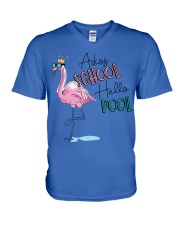 ADIOS SCHOOL HELLO POOL V-Neck T-Shirt tile