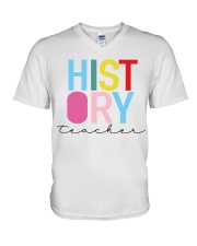History Teacher V-Neck T-Shirt tile