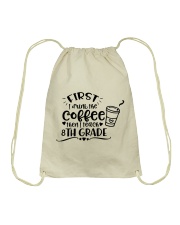 8TH GRADE COFFEE Drawstring Bag thumbnail