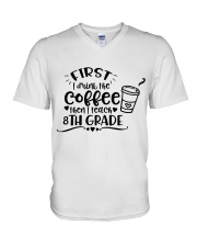 8TH GRADE COFFEE V-Neck T-Shirt thumbnail
