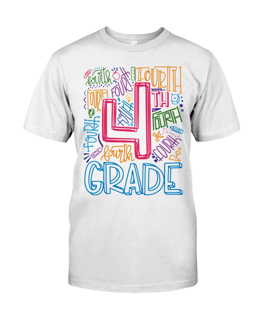 FOURTH GRADE TYPOGRAPHIC Classic T-Shirt