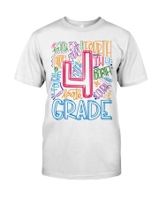 FOURTH GRADE TYPOGRAPHIC Classic T-Shirt front