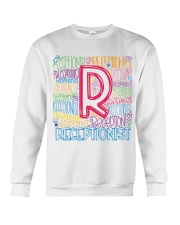 RECEPTIONIST TEACHER TYPOGRAPHIC Crewneck Sweatshirt thumbnail