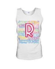 RECEPTIONIST TEACHER TYPOGRAPHIC Unisex Tank thumbnail