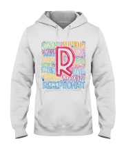 RECEPTIONIST TEACHER TYPOGRAPHIC Hooded Sweatshirt thumbnail