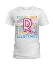 RECEPTIONIST TEACHER TYPOGRAPHIC Ladies T-Shirt thumbnail