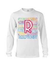 RECEPTIONIST TEACHER TYPOGRAPHIC Long Sleeve Tee thumbnail