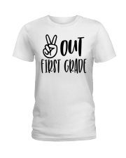 PEACE OUT 1ST GRADE Ladies T-Shirt tile