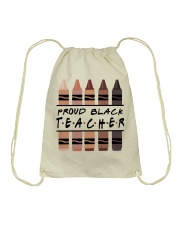 Proud Black Teacher Drawstring Bag tile
