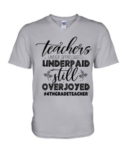 4th Grade Teacher V-Neck T-Shirt tile