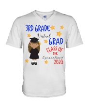 3RD GRADE GIRL V-Neck T-Shirt tile