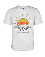 TEACHER SQUAD V-Neck T-Shirt tile