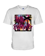 HELLO SUMMER V-Neck T-Shirt tile