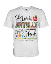 1st Grade V-Neck T-Shirt tile
