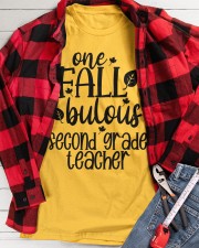 ONE FALLBULOUS 2ND GRADE TEACHER Classic T-Shirt apparel-classic-tshirt-lifestyle-front-217