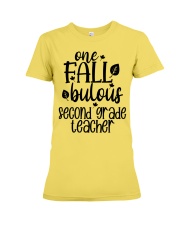 ONE FALLBULOUS 2ND GRADE TEACHER Premium Fit Ladies Tee tile