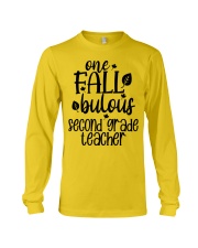 ONE FALLBULOUS 2ND GRADE TEACHER Long Sleeve Tee tile