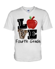 LOVE 4TH GRADE V-Neck T-Shirt thumbnail