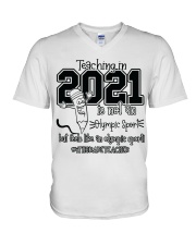 4TH GRADE V-Neck T-Shirt tile