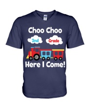 2ND GRADE HERE I COME V-Neck T-Shirt tile