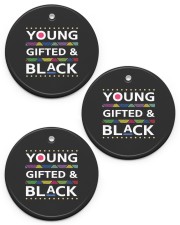 Young Gifted Black Circle Ornament (Porcelain) tile