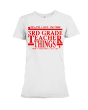 3RD GRADE TEACHER Premium Fit Ladies Tee tile