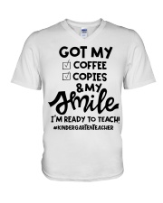 Kindergarten Teacher V-Neck T-Shirt tile